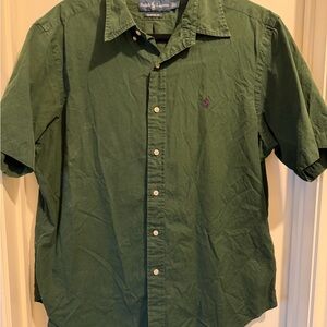 Ralph Lauren Men's Green Button Down Shirt